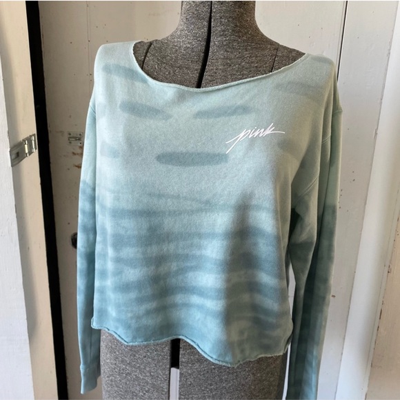 Victoria Secret Pink Tie Dye Cropped Crew - Picture 14 of 14